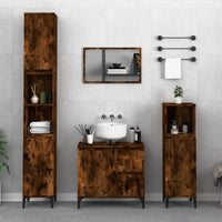 Thumbnail for Badschrank Räuchereiche 30x30x190 cm Holzwerkstoff