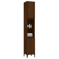 Thumbnail for Badschrank Braun Eichen-Optik 30x30x190 cm Holzwerkstoff