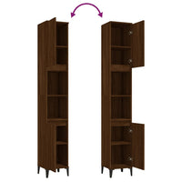 Thumbnail for Badschrank Braun Eichen-Optik 30x30x190 cm Holzwerkstoff