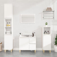Thumbnail for Badschrank Weiß 30x30x100 cm Holzwerkstoff