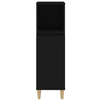 Thumbnail for Badschrank Schwarz 30x30x100 cm Holzwerkstoff