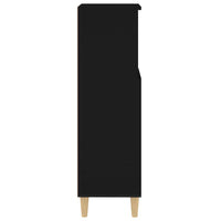 Thumbnail for Badschrank Schwarz 30x30x100 cm Holzwerkstoff