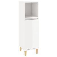 Thumbnail for Badschrank Hochglanz-Weiß 30x30x100 cm Holzwerkstoff