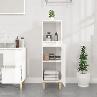 Thumbnail for Badschrank Hochglanz-Weiß 30x30x100 cm Holzwerkstoff