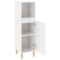 Thumbnail for Badschrank Hochglanz-Weiß 30x30x100 cm Holzwerkstoff