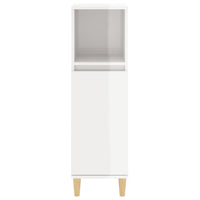 Thumbnail for Badschrank Hochglanz-Weiß 30x30x100 cm Holzwerkstoff