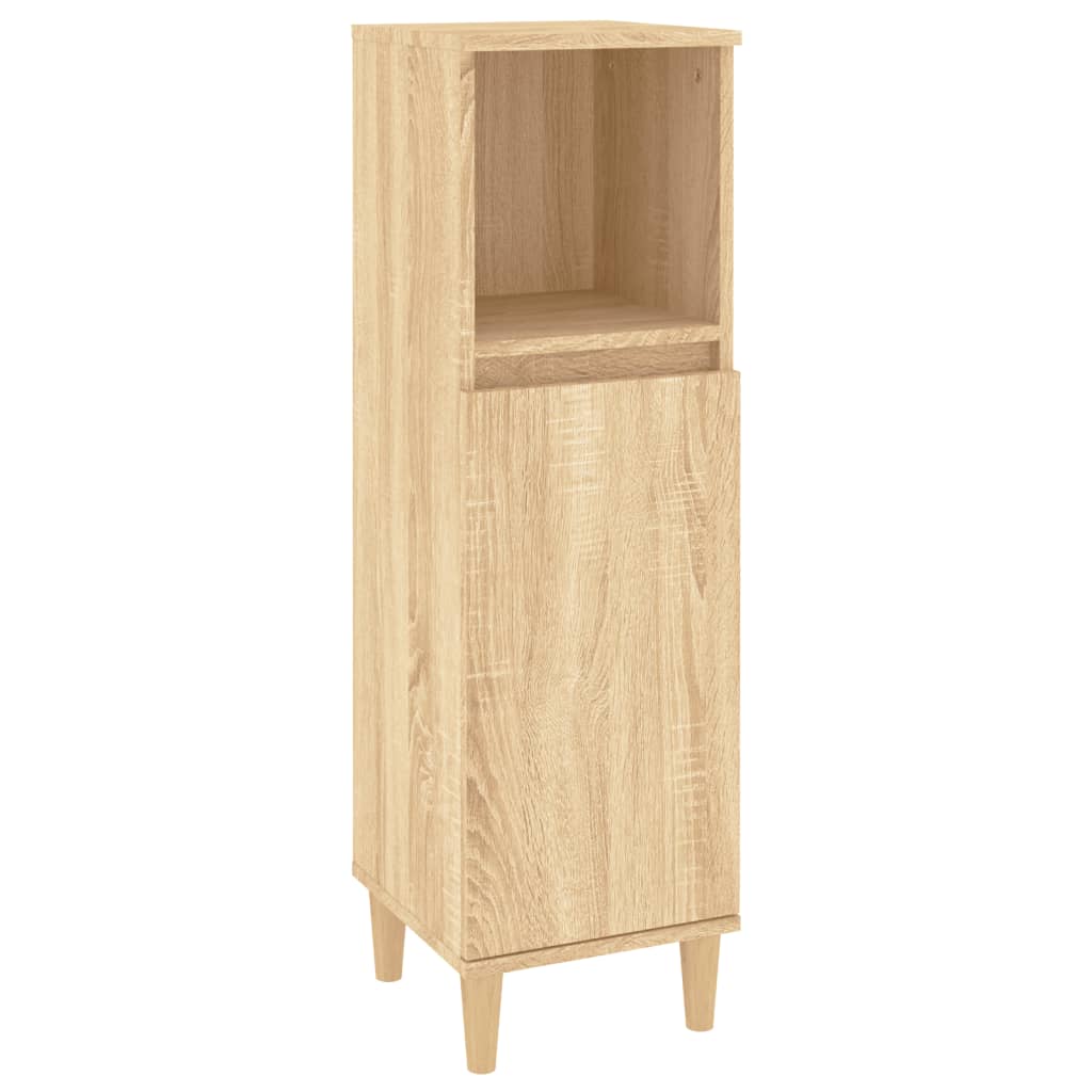 Badschrank Sonoma-Eiche 30x30x100 cm Holzwerkstoff
