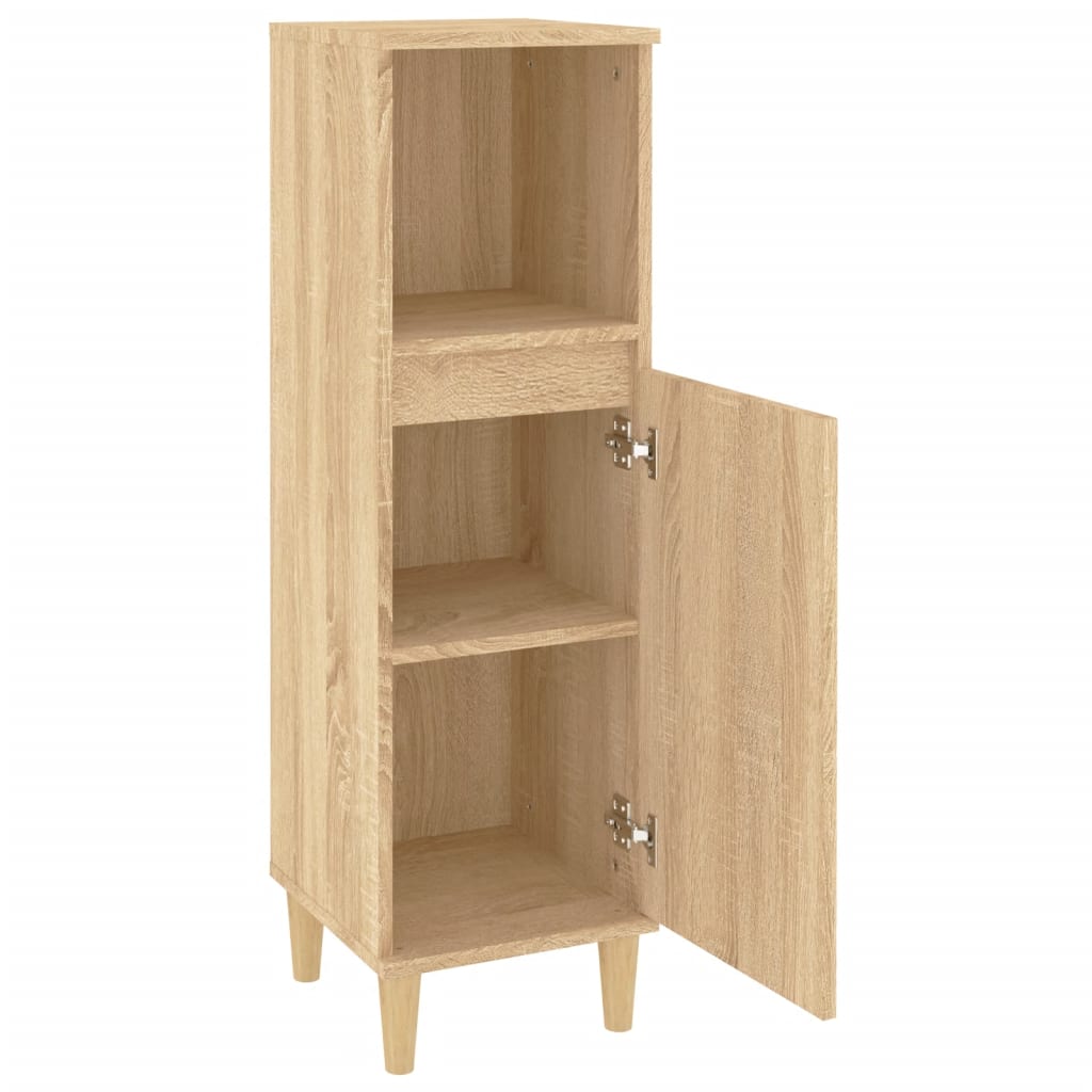Badschrank Sonoma-Eiche 30x30x100 cm Holzwerkstoff