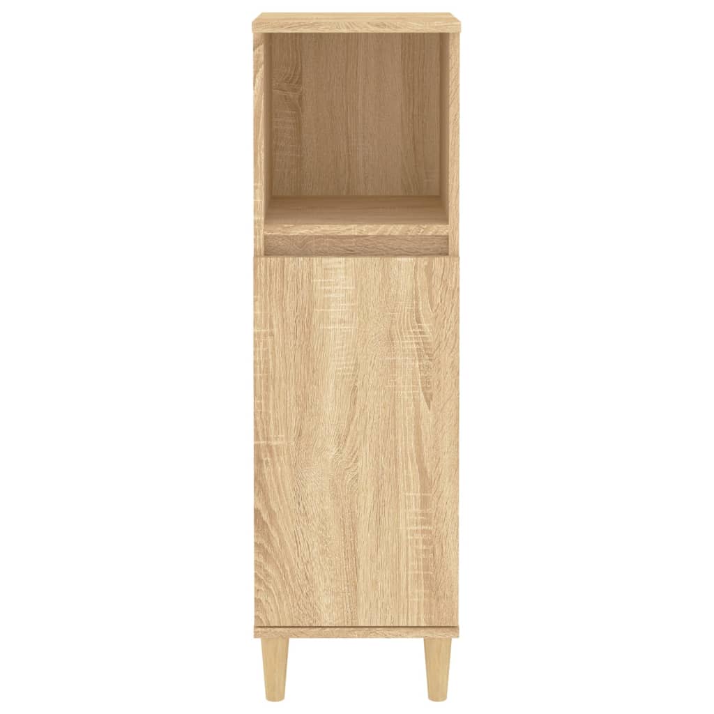 Badschrank Sonoma-Eiche 30x30x100 cm Holzwerkstoff