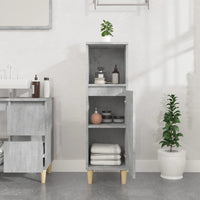 Thumbnail for Badschrank Betongrau 30x30x100 cm Holzwerkstoff