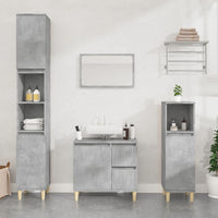 Thumbnail for Badschrank Betongrau 30x30x100 cm Holzwerkstoff