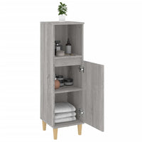 Thumbnail for Badschrank Grau Sonoma 30x30x100 cm Holzwerkstoff
