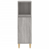 Thumbnail for Badschrank Grau Sonoma 30x30x100 cm Holzwerkstoff