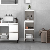Thumbnail for Badschrank Weiß 30x30x100 cm Holzwerkstoff