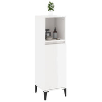 Thumbnail for Badschrank Hochglanz-Weiß 30x30x100 cm Holzwerkstoff