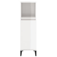 Thumbnail for Badschrank Hochglanz-Weiß 30x30x100 cm Holzwerkstoff