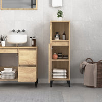 Thumbnail for Badschrank Sonoma-Eiche 30x30x100 cm Holzwerkstoff