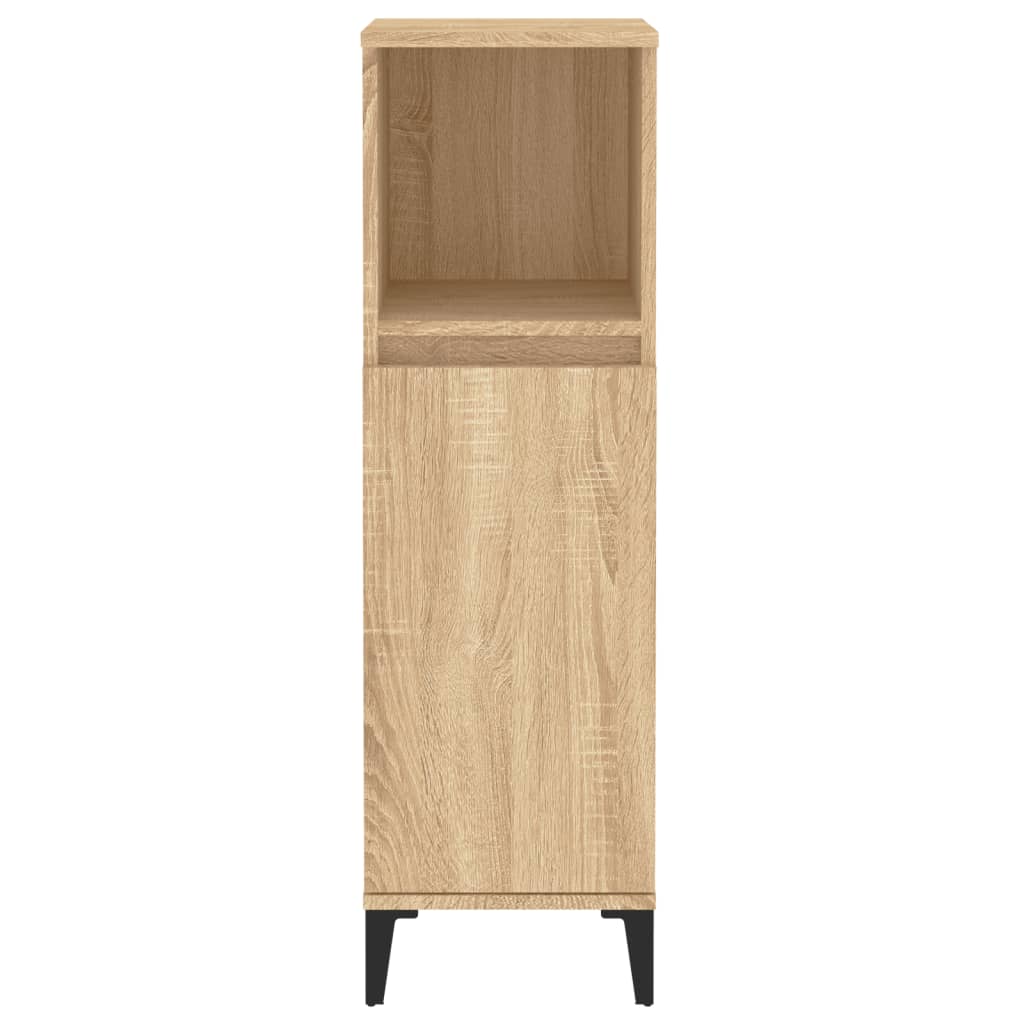 Badschrank Sonoma-Eiche 30x30x100 cm Holzwerkstoff