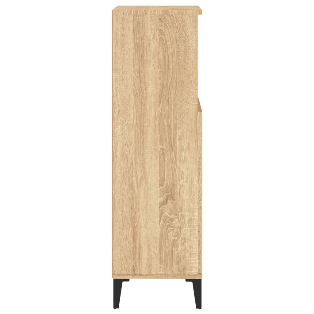 Badschrank Sonoma-Eiche 30x30x100 cm Holzwerkstoff