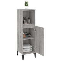 Thumbnail for Badschrank Grau Sonoma 30x30x100 cm Holzwerkstoff