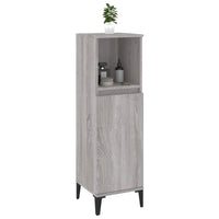 Thumbnail for Badschrank Grau Sonoma 30x30x100 cm Holzwerkstoff