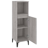Thumbnail for Badschrank Grau Sonoma 30x30x100 cm Holzwerkstoff