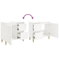 Thumbnail for Badschrank Weiß 65x33x60 cm Holzwerkstoff