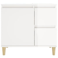 Thumbnail for Badschrank Hochglanz-Weiß 65x33x60 cm Holzwerkstoff