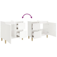 Thumbnail for Badschrank Hochglanz-Weiß 65x33x60 cm Holzwerkstoff