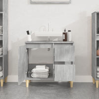 Thumbnail for Badschrank Betongrau 65x33x60 cm Holzwerkstoff