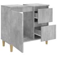 Thumbnail for Badschrank Betongrau 65x33x60 cm Holzwerkstoff