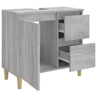 Thumbnail for Badschrank Grau Sonoma 65x33x60 cm Holzwerkstoff