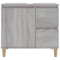 Thumbnail for Badschrank Grau Sonoma 65x33x60 cm Holzwerkstoff