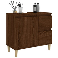 Thumbnail for Badschrank Braun Eichen-Optik 65x33x60 cm Holzwerkstoff
