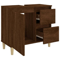 Thumbnail for Badschrank Braun Eichen-Optik 65x33x60 cm Holzwerkstoff