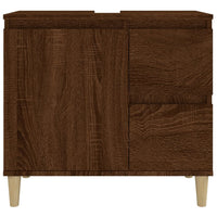 Thumbnail for Badschrank Braun Eichen-Optik 65x33x60 cm Holzwerkstoff