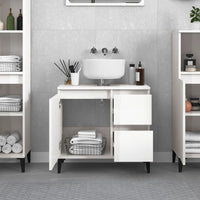 Thumbnail for Badschrank Hochglanz-Weiß 65x33x60 cm Holzwerkstoff