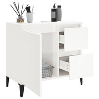 Thumbnail for Badschrank Hochglanz-Weiß 65x33x60 cm Holzwerkstoff