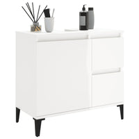 Thumbnail for Badschrank Hochglanz-Weiß 65x33x60 cm Holzwerkstoff