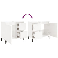 Thumbnail for Badschrank Hochglanz-Weiß 65x33x60 cm Holzwerkstoff