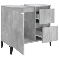 Thumbnail for Badschrank Betongrau 65x33x60 cm Holzwerkstoff