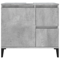 Thumbnail for Badschrank Betongrau 65x33x60 cm Holzwerkstoff