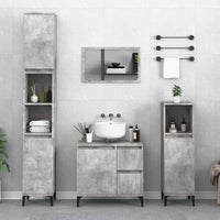 Thumbnail for Badschrank Betongrau 65x33x60 cm Holzwerkstoff