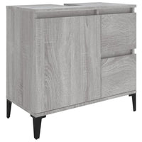 Thumbnail for Badschrank Grau Sonoma 65x33x60 cm Holzwerkstoff