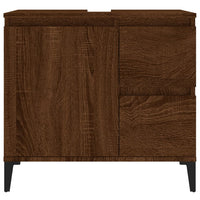Thumbnail for Badschrank Braun Eichen-Optik 65x33x60 cm Holzwerkstoff