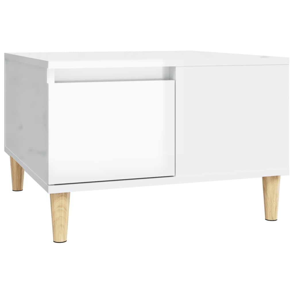 Couchtisch Hochglanz-Weiß 55x55x36,5 cm Holzwerkstoff