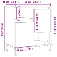 Thumbnail for Sideboard Grau Sonoma 60x35x70 cm Holzwerkstoff