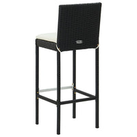 Thumbnail for Barhocker mit Kissen 6 Stk. Schwarz Poly Rattan