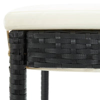 Thumbnail for Barhocker mit Kissen 6 Stk. Schwarz Poly Rattan