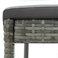 Thumbnail for Barhocker mit Kissen 6 Stk. Grau Poly Rattan